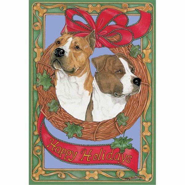 Pipsqueak Productions Holiday Boxed Cards- American Staffordshire Bull Terrier C997